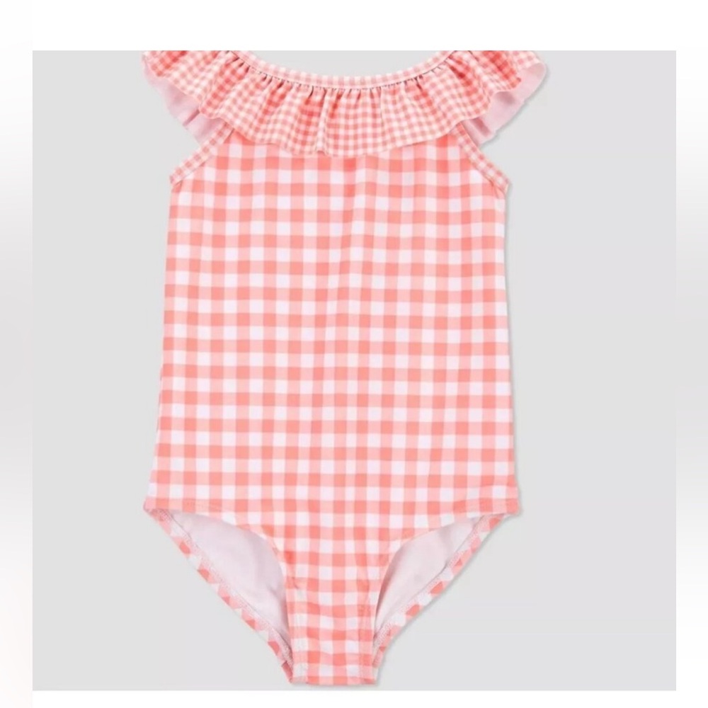 Adorable Pink Gingham Plaid Baby Girl One Piece! NWT! 12 months